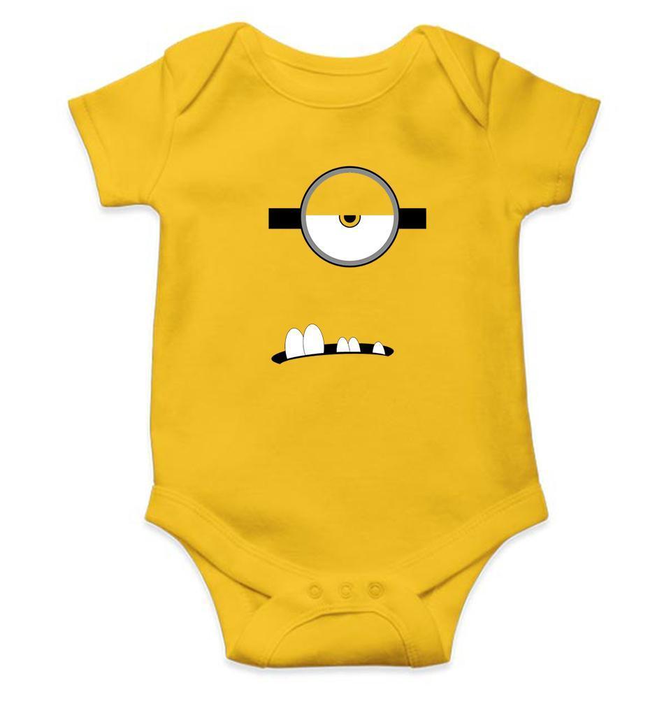 Minion Single Eye and Teeth Rompers for Baby Boy- FunkyTradition FunkyTradition