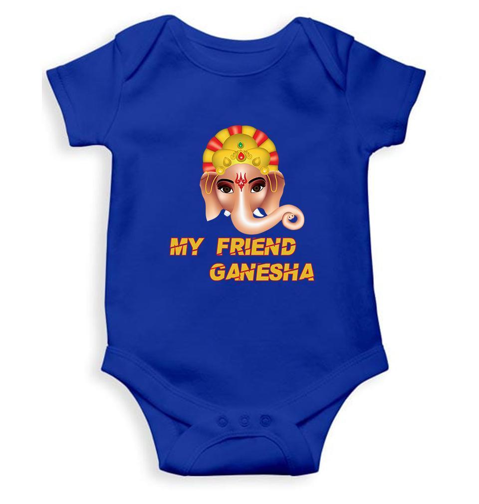 My Friend Ganesha Rompers for Baby Girl- FunkyTradition FunkyTradition