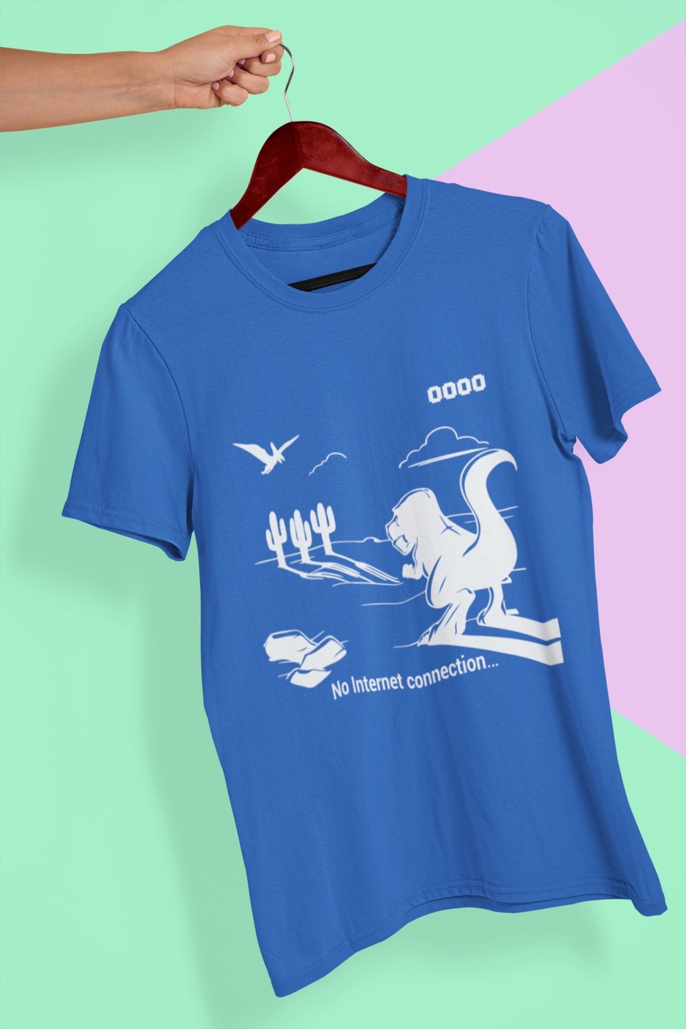 No Internet Anime Mens Half Sleeves T-shirt- FunkyTeesClub - Funky Tees Club