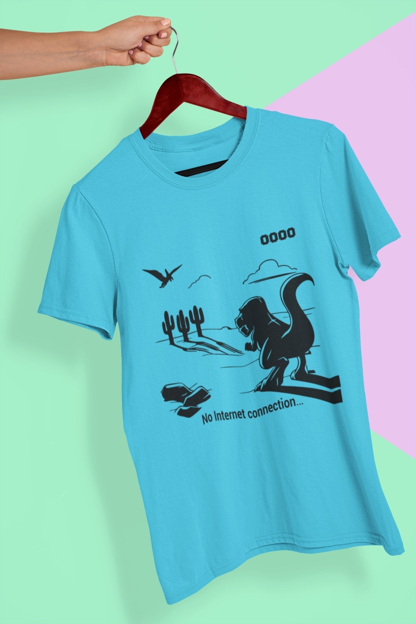 No Internet Anime Mens Half Sleeves T-shirt- FunkyTeesClub - Funky Tees Club