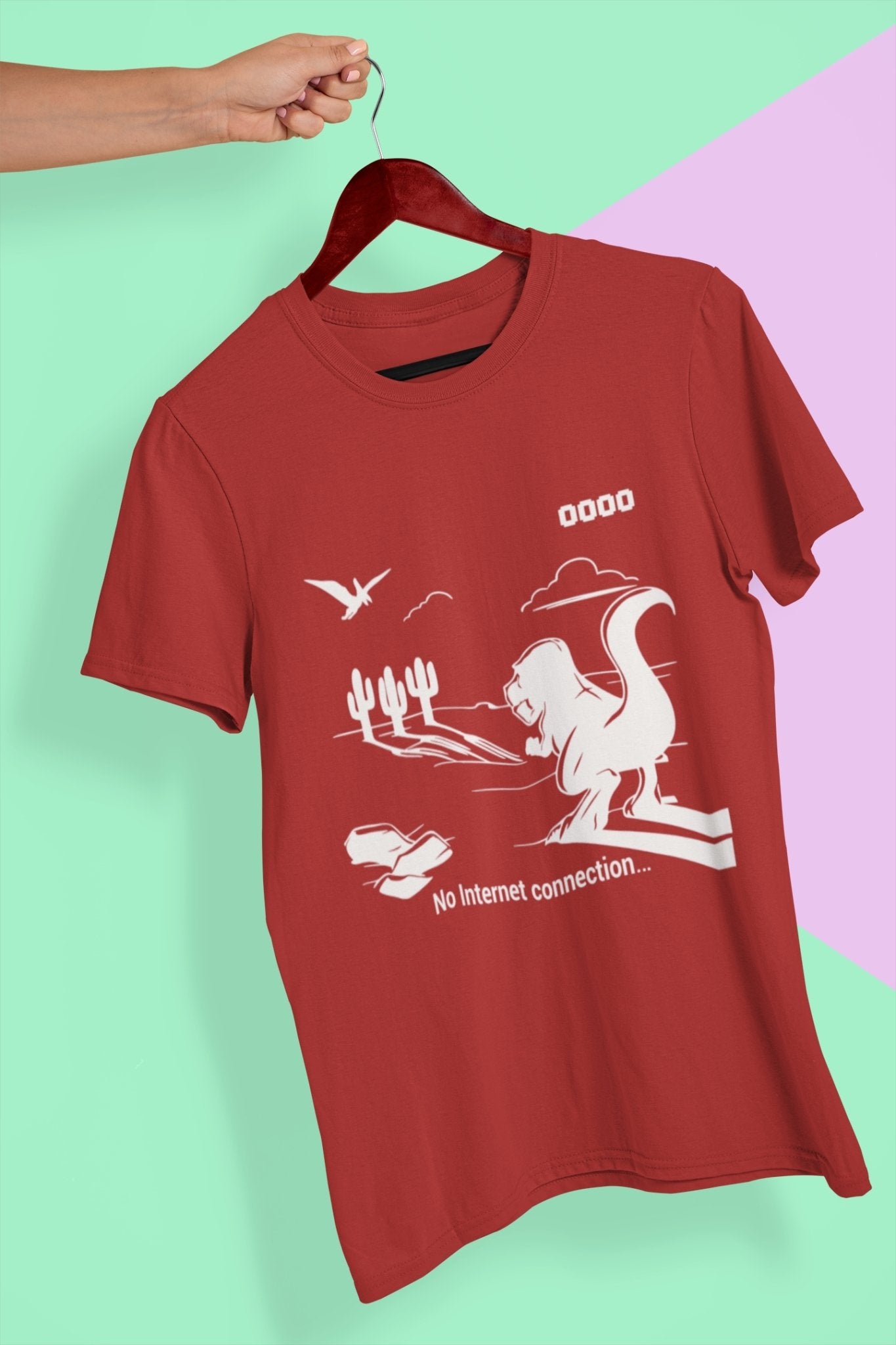 No Internet Anime Mens Half Sleeves T-shirt- FunkyTeesClub - Funky Tees Club