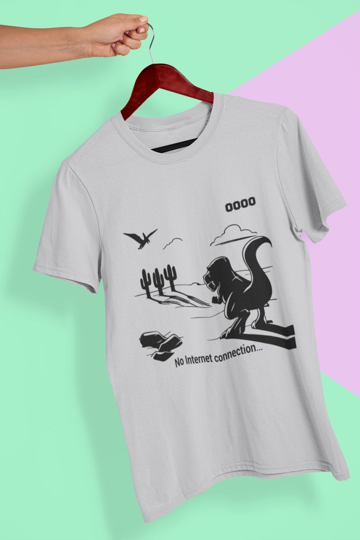 No Internet Anime Mens Half Sleeves T-shirt- FunkyTeesClub - Funky Tees Club