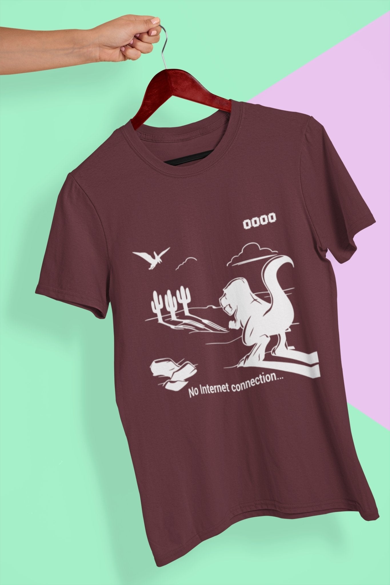 No Internet Anime Mens Half Sleeves T-shirt- FunkyTeesClub - Funky Tees Club