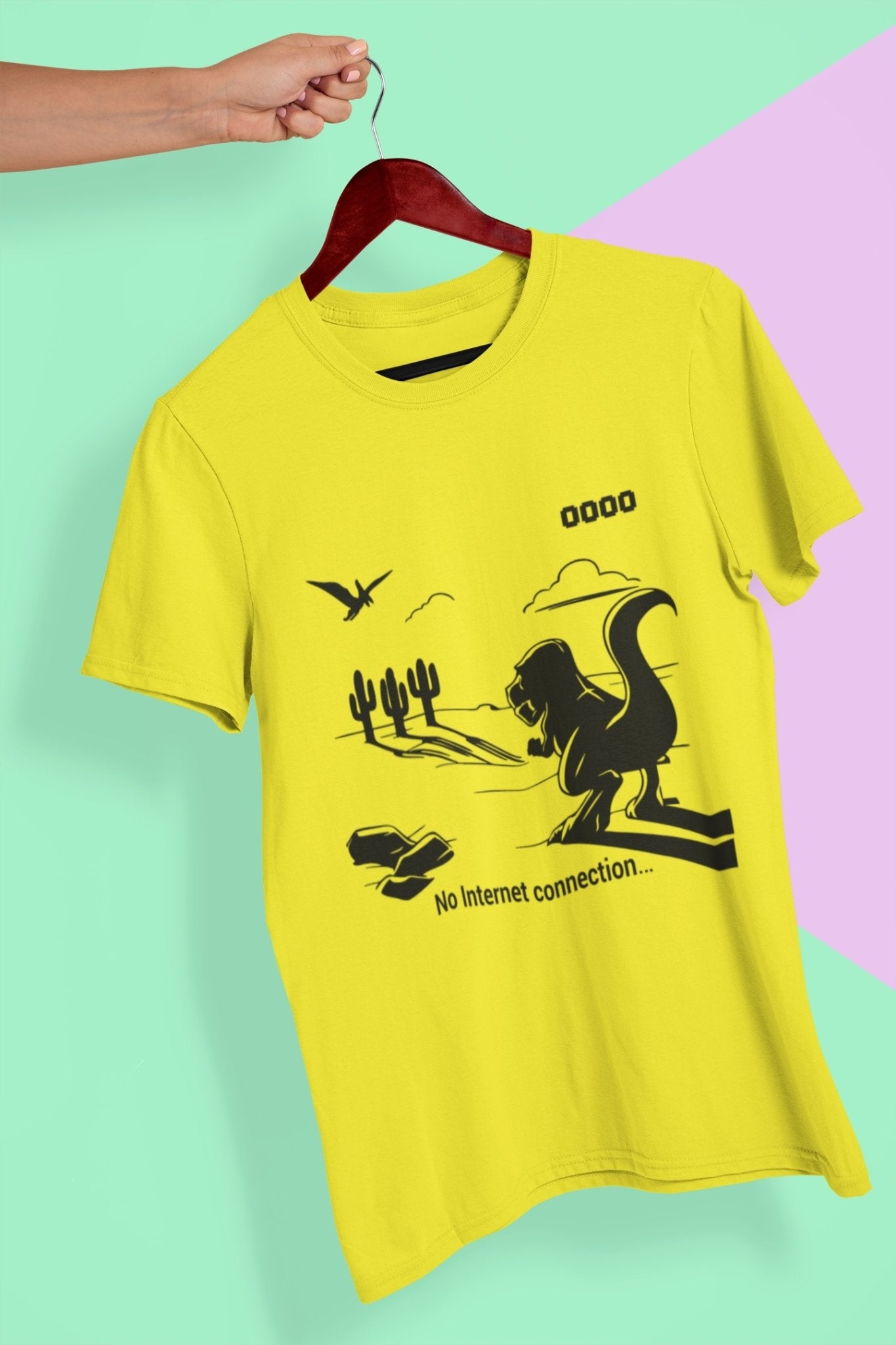 No Internet Anime Women Half Sleeves T-shirt- FunkyTeesClub - Funky Tees Club