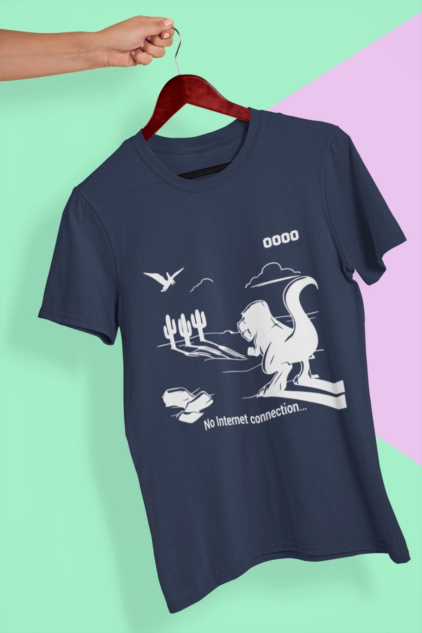 No Internet Anime Women Half Sleeves T-shirt- FunkyTeesClub - Funky Tees Club