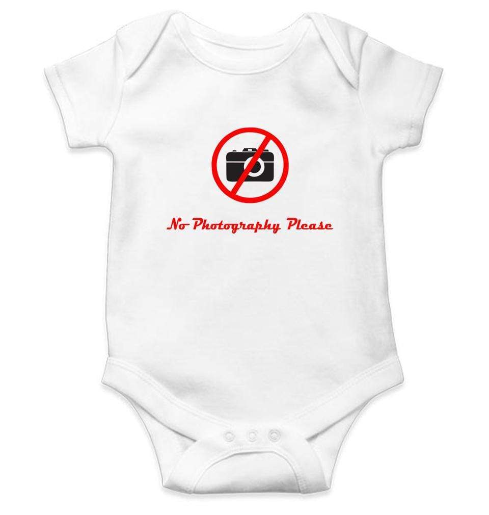 No Photography Please Rompers for Baby Boy- FunkyTradition FunkyTradition