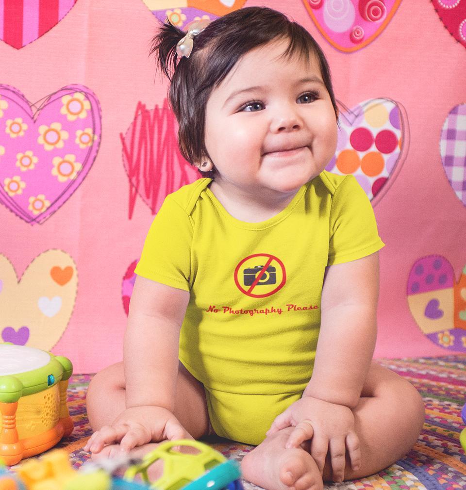 No Photography Please Rompers for Baby Girl- FunkyTradition FunkyTradition