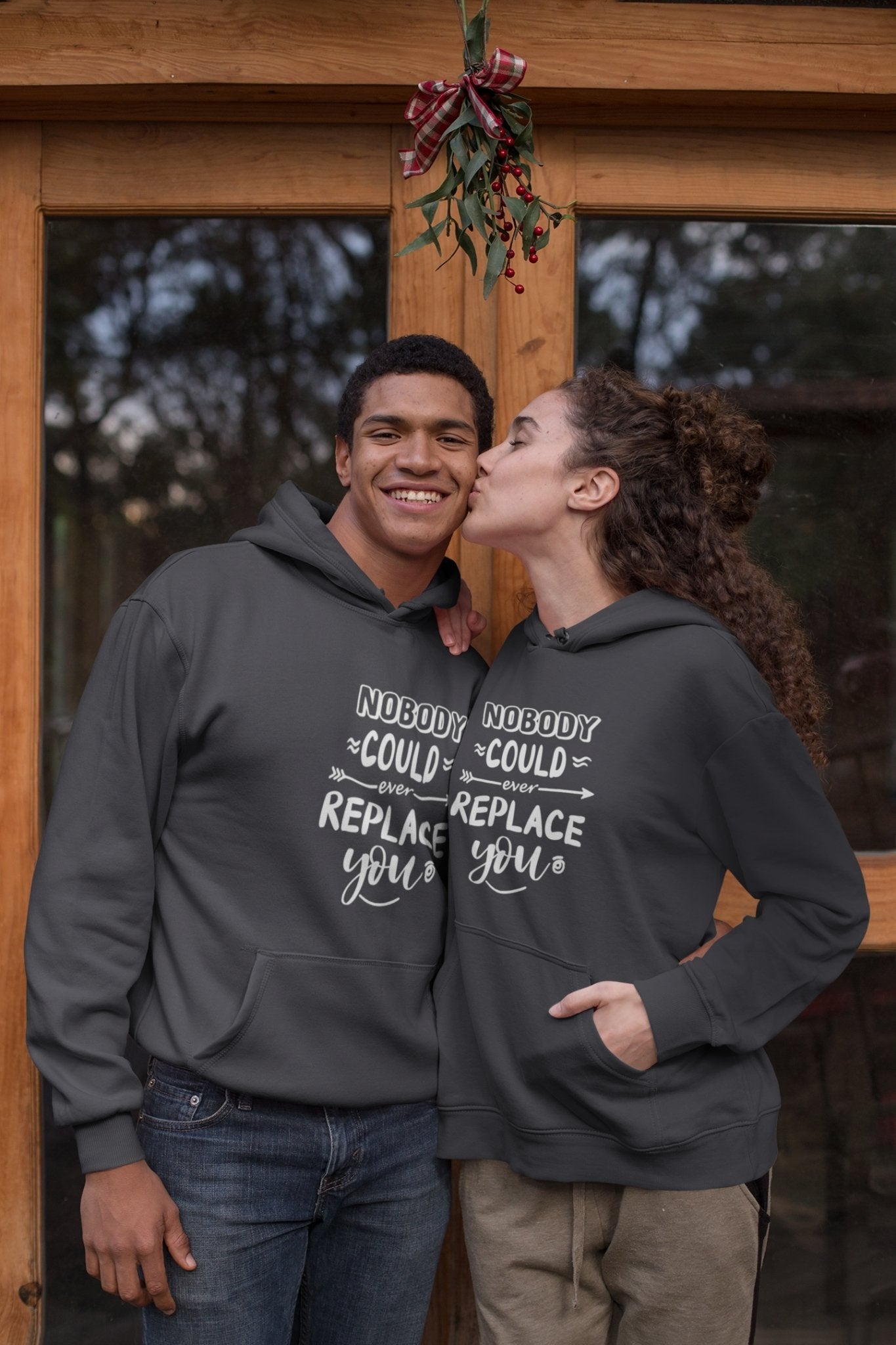 Nobody Could Ever Replace You Couple Hoodie-FunkyTeesClub - Funky Tees Club