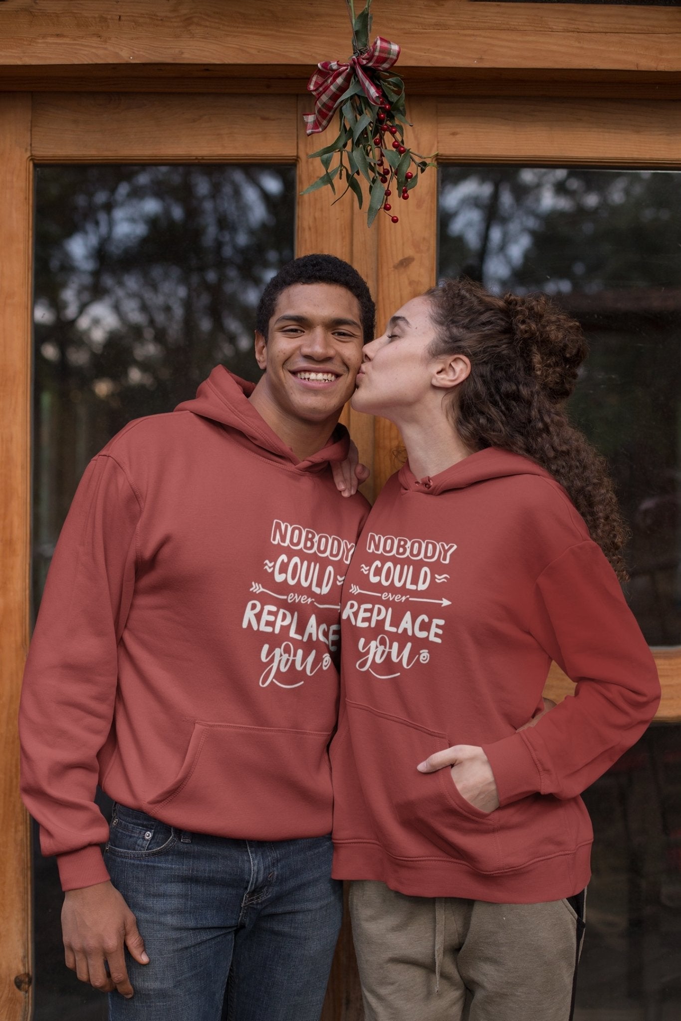 Nobody Could Ever Replace You Couple Hoodie-FunkyTeesClub - Funky Tees Club