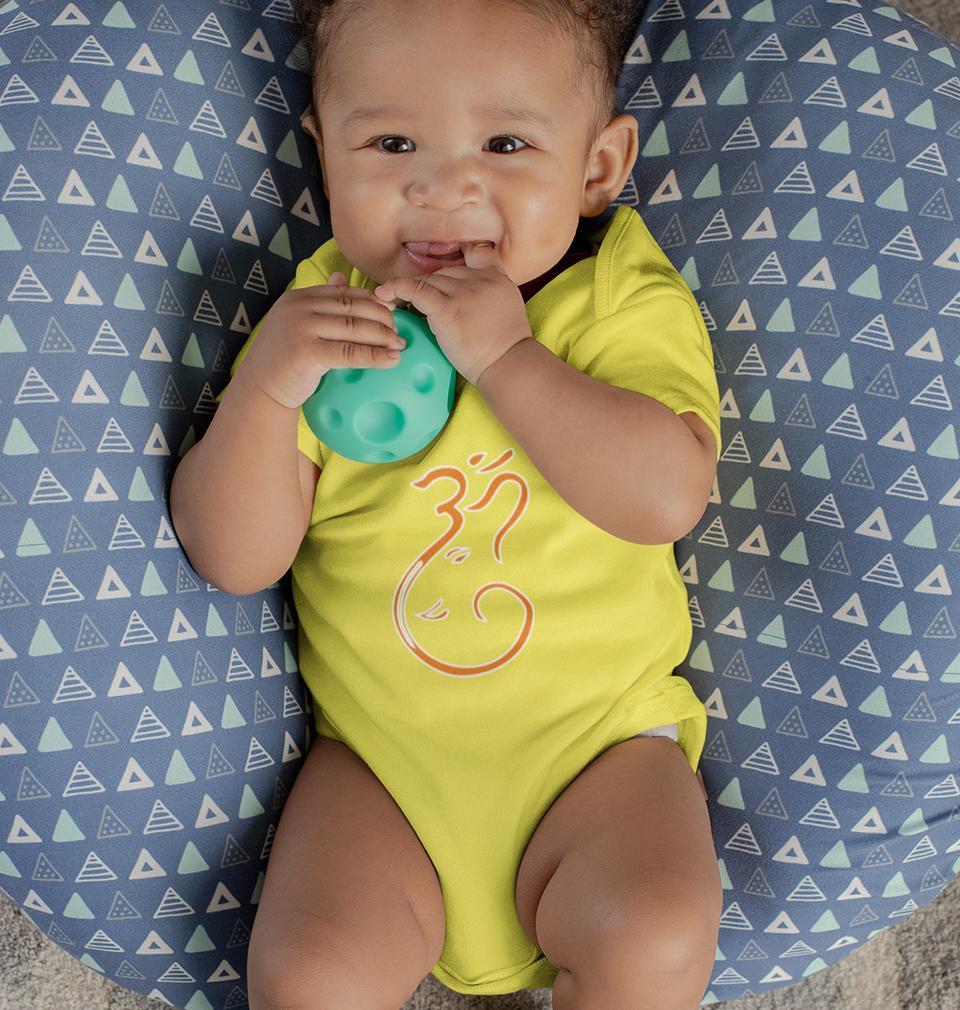 Om Ganesh Rompers for Baby Boy- FunkyTradition FunkyTradition