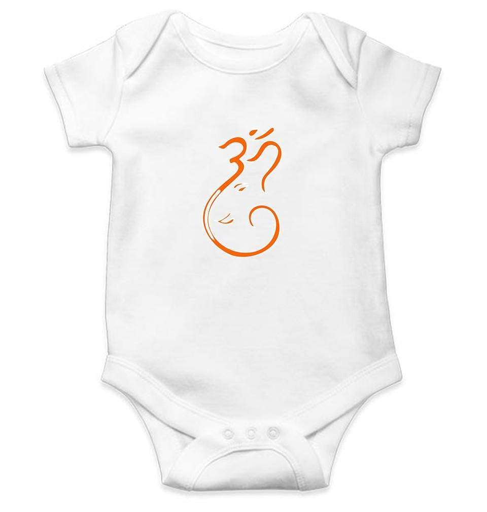 Om Ganesh Rompers for Baby Girl- FunkyTradition FunkyTradition