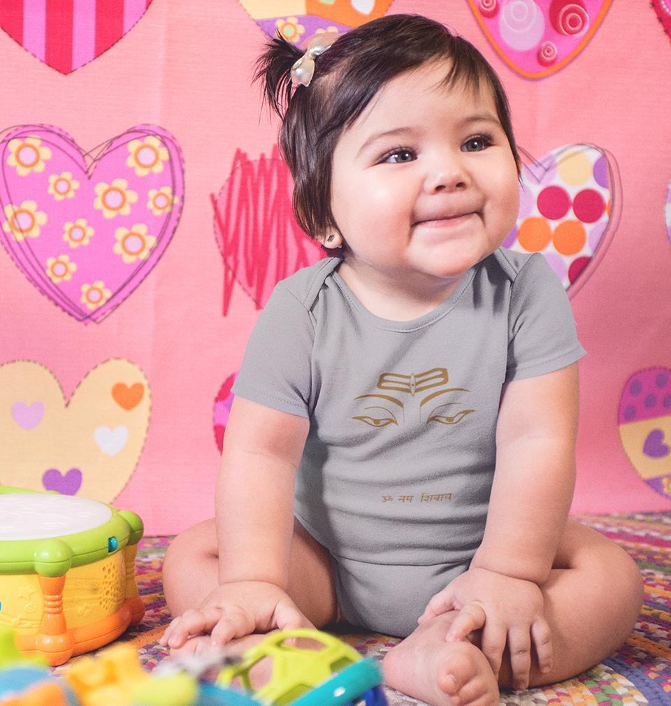 Om Namah Shivay Rompers for Baby Girl- FunkyTradition FunkyTradition