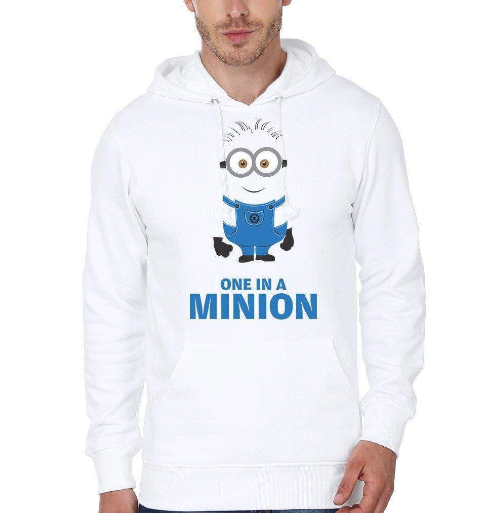 One in a Minion Hoodie Full sleeves-Funky Hoodies Hoodies FunkyTradition