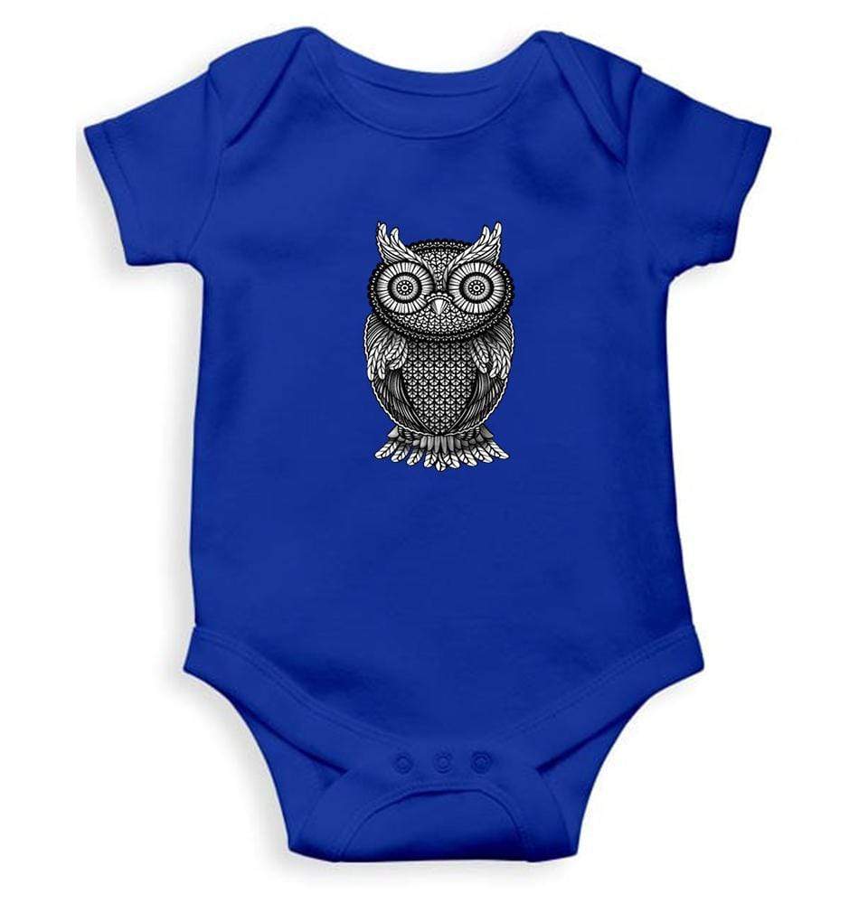 Ornamental Owl Abstract Rompers for Baby Girl- FunkyTradition FunkyTradition