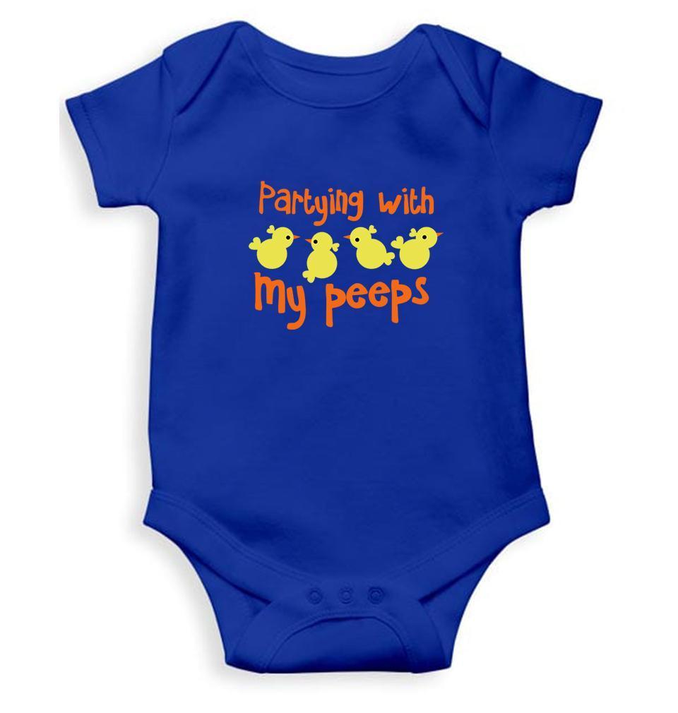 Partying With My Peeps Rompers for Baby Boy- FunkyTradition FunkyTradition