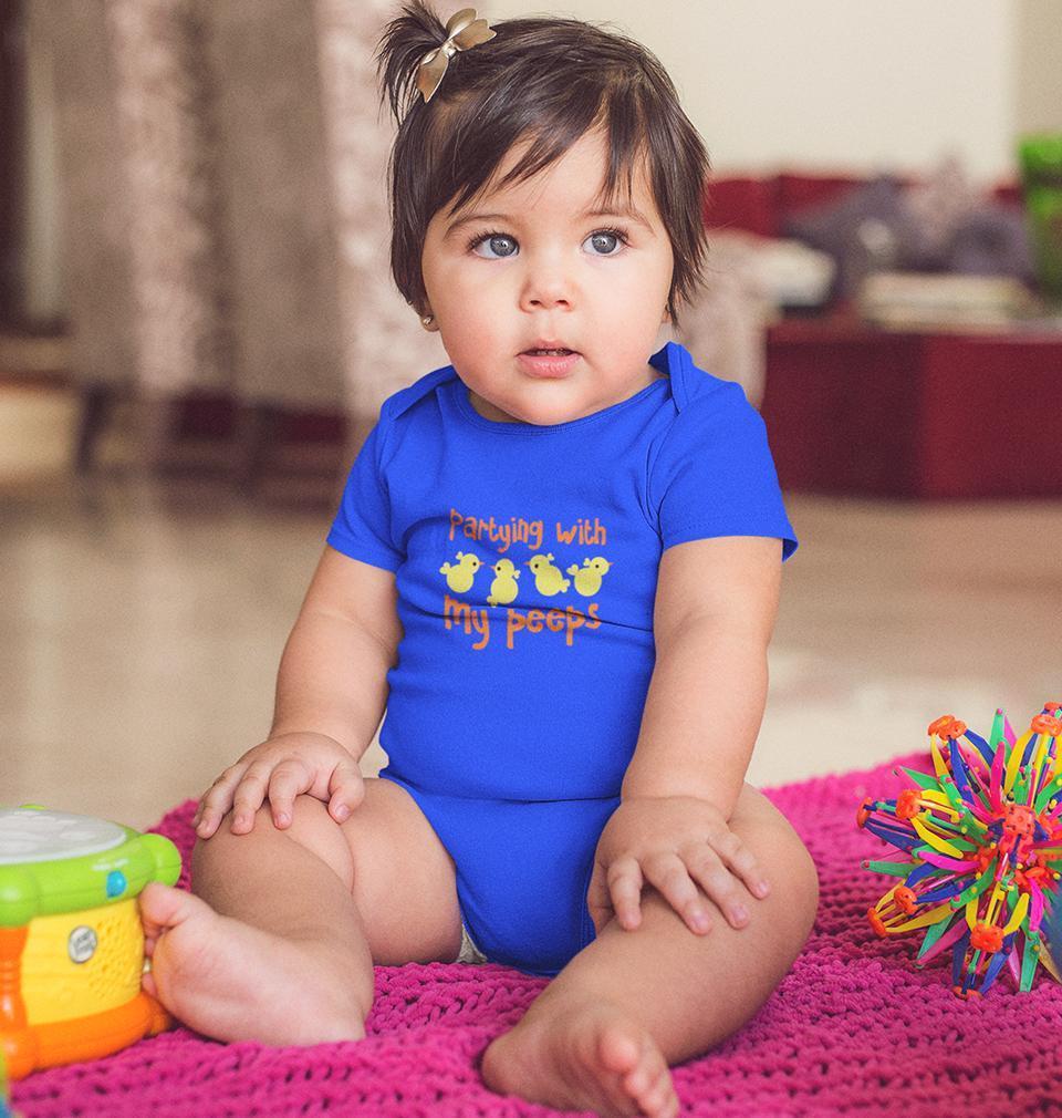 Partying With My Peeps Rompers for Baby Girl- FunkyTradition FunkyTradition