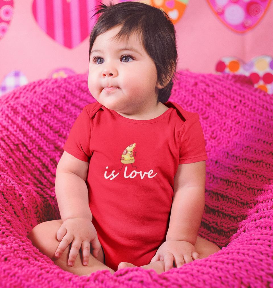 Pizza Is Love Rompers for Baby Girl- FunkyTradition FunkyTradition