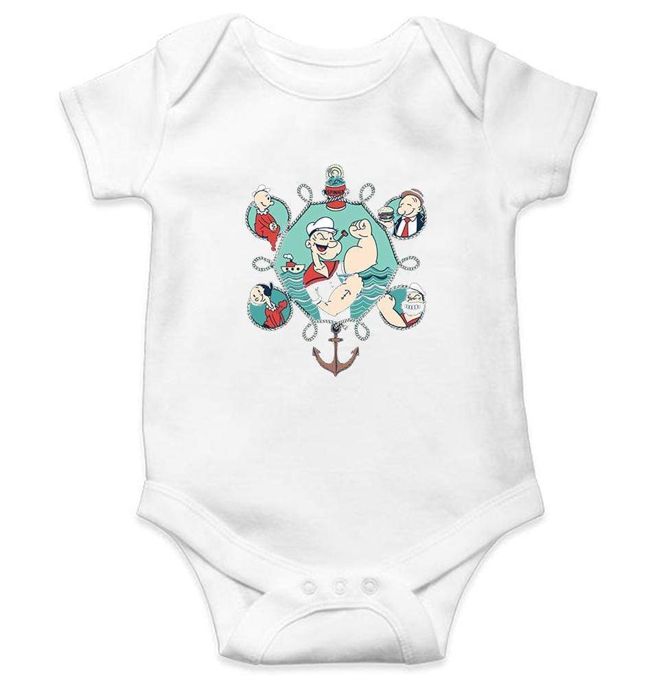 Popeye Rompers for Baby Girl- FunkyTradition FunkyTradition