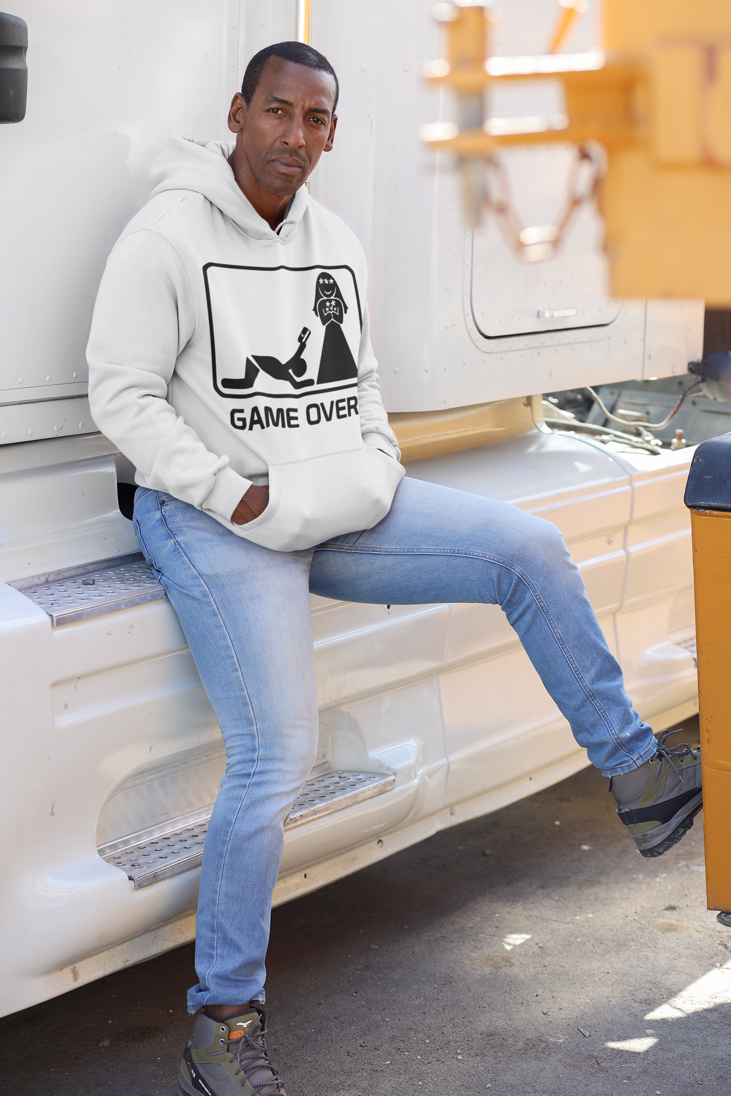 Game Over Pre Wedding Photoshoot Men Hoodie-FashionRazor