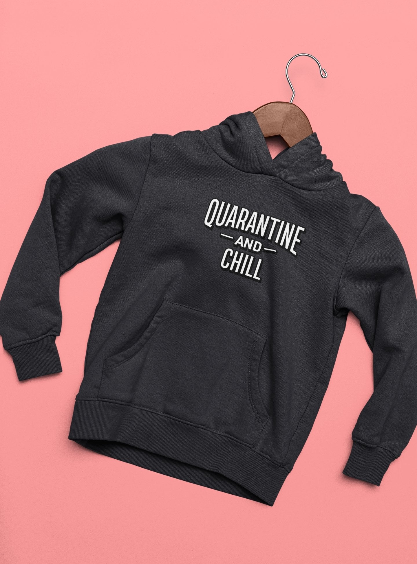 Quarantine And Chill Couple Hoodie-FunkyTeesClub - Funky Tees Club