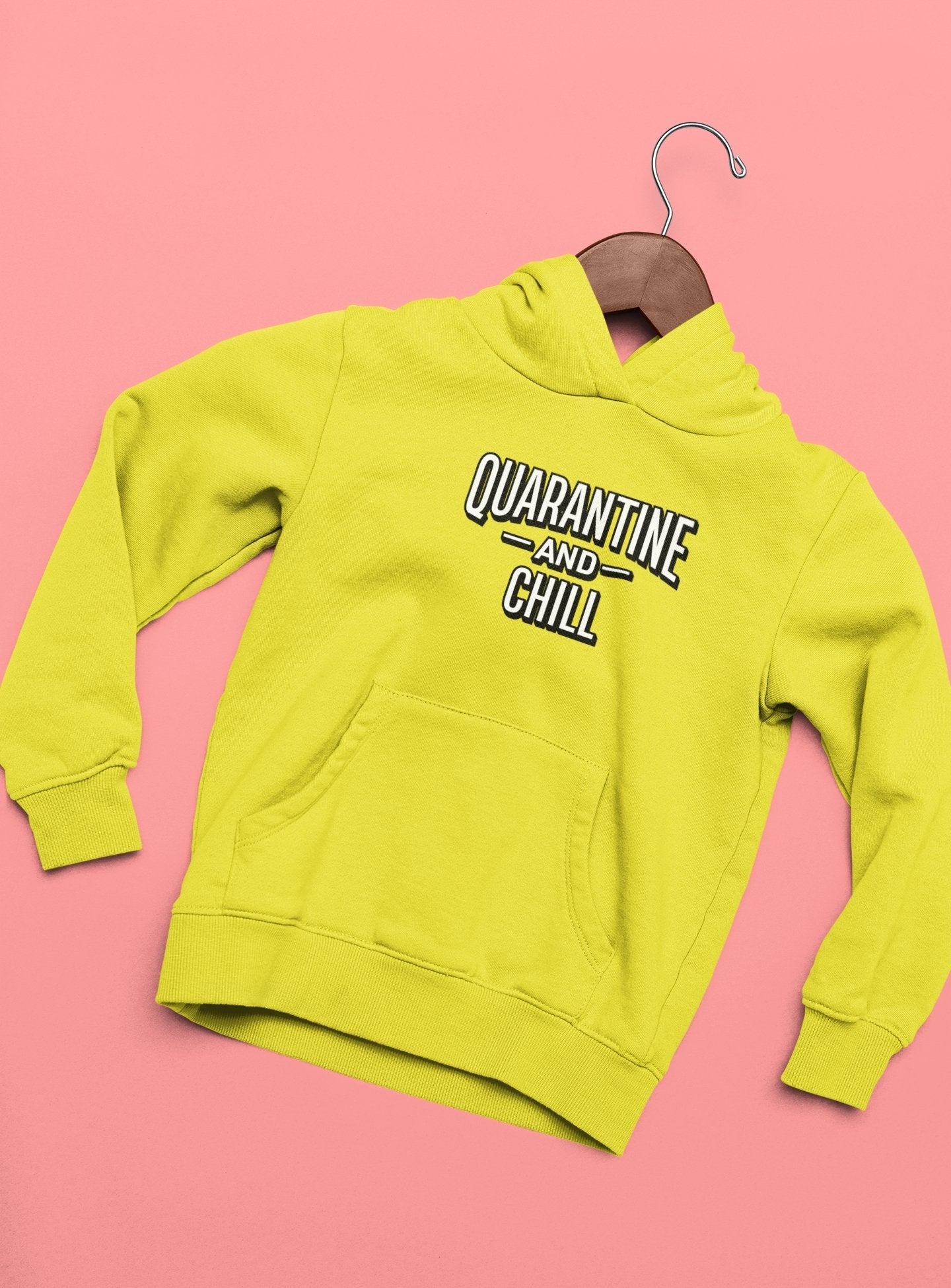 Quarantine And Chill Couple Hoodie-FunkyTeesClub - Funky Tees Club