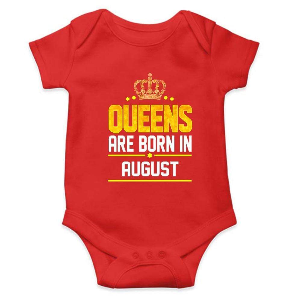 Queens Are Born In August Rompers for Baby Girl- FunkyTradition FunkyTradition