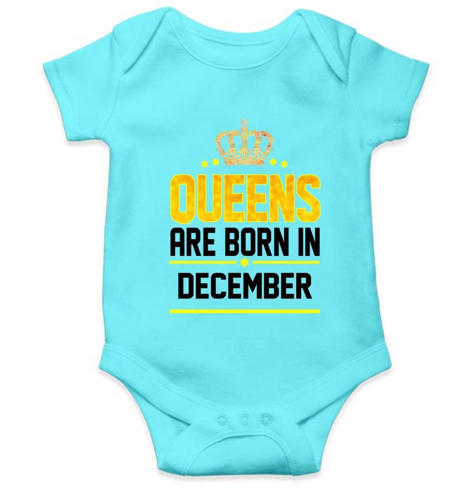 Queens Are Born In December Rompers for Baby Girl- FunkyTradition FunkyTradition