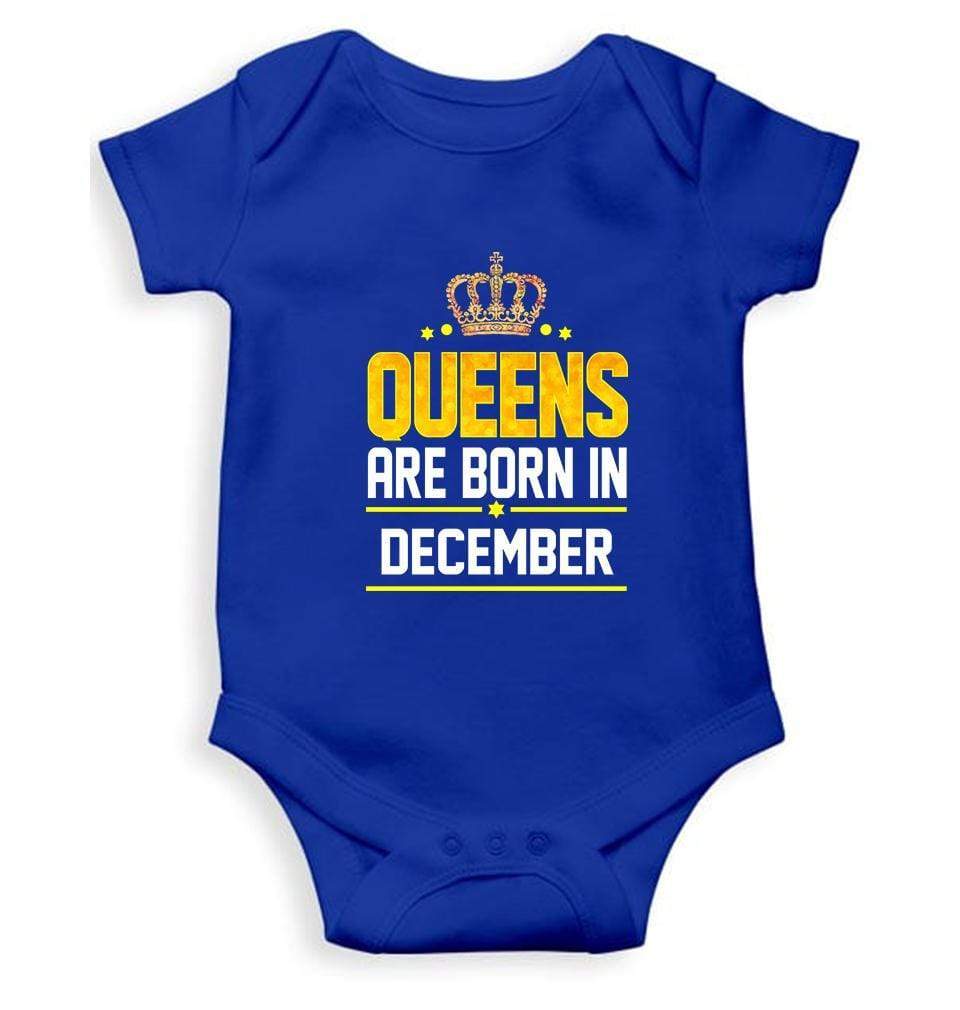 Queens Are Born In December Rompers for Baby Girl- FunkyTradition FunkyTradition
