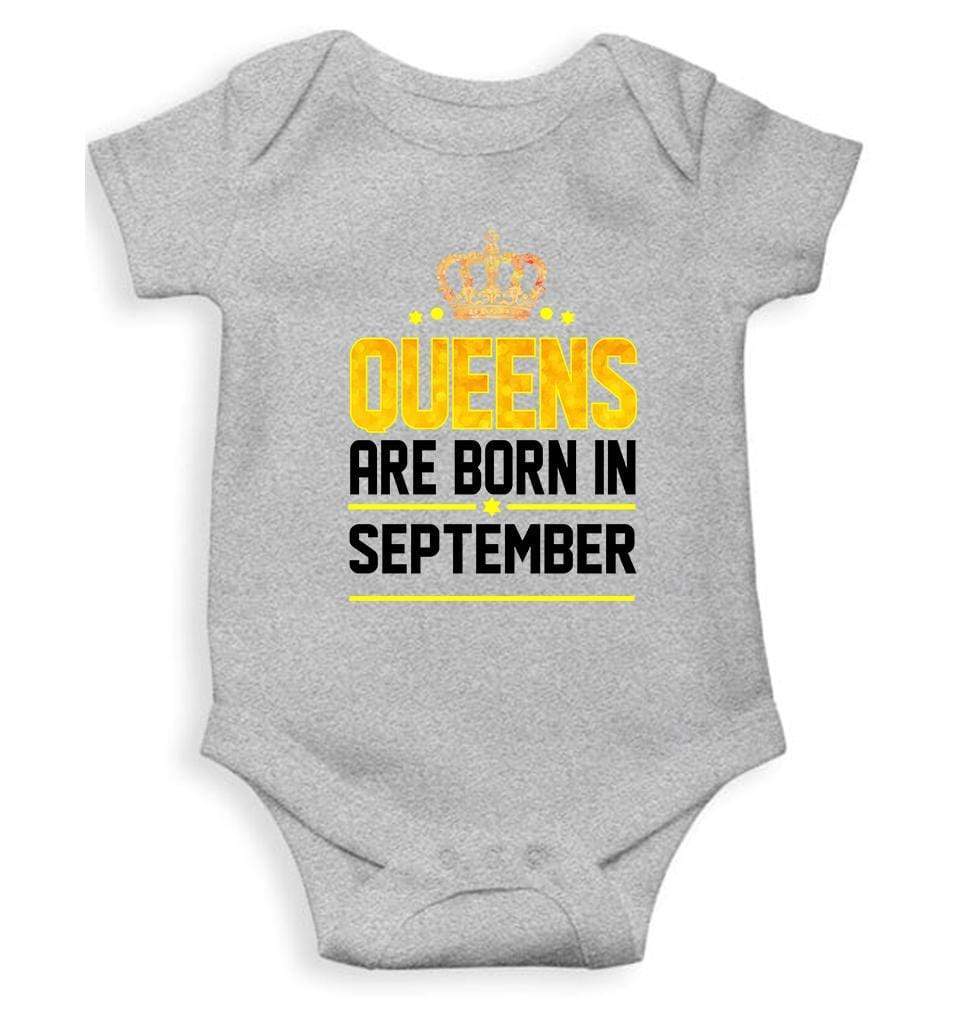 Queens Are Born In September Rompers for Baby Girl- FunkyTradition FunkyTradition