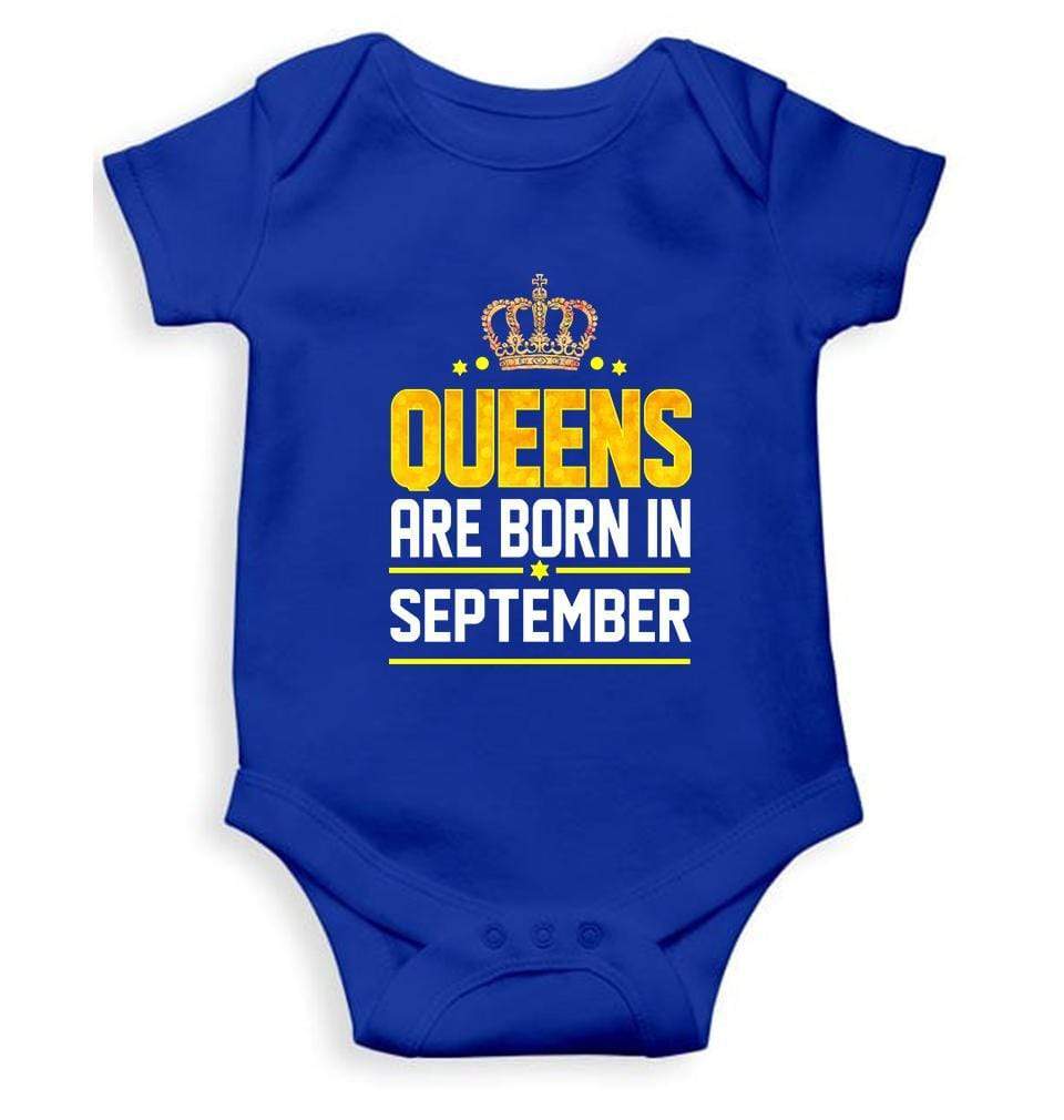 Queens Are Born In September Rompers for Baby Girl- FunkyTradition FunkyTradition
