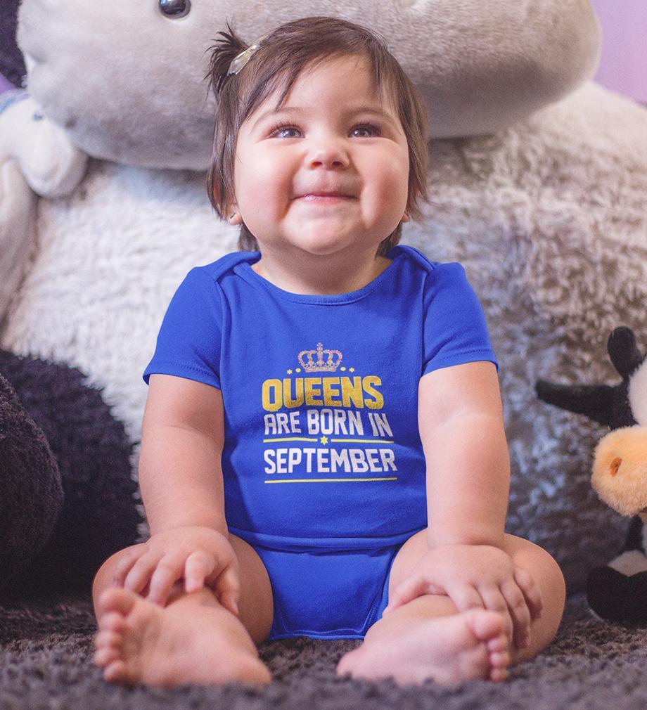Queens Are Born In September Rompers for Baby Girl- FunkyTradition FunkyTradition