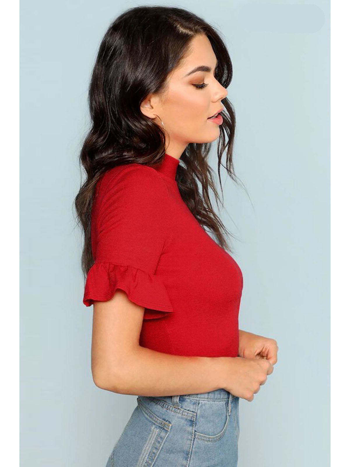 Regular Fit Fancy Sleeve T-Shirt Top for Girls and Women -FunkyTeesClub - Funky Tees Club