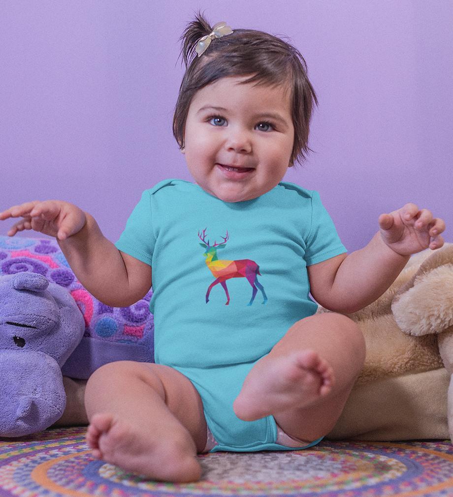 Reindeer Abstract Rompers for Baby Girl- FunkyTradition FunkyTradition