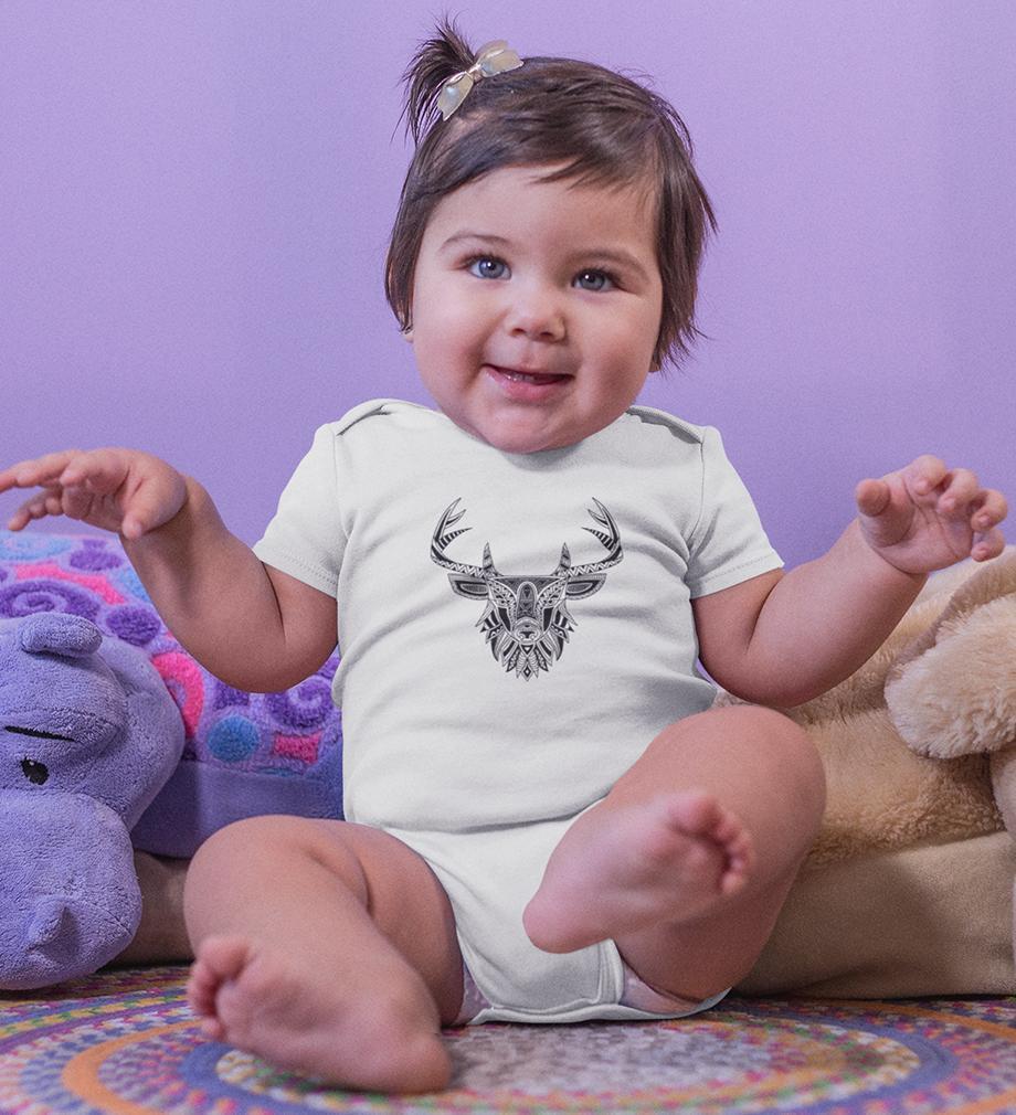 Reindeer Abstract Rompers for Baby Girl- FunkyTradition FunkyTradition