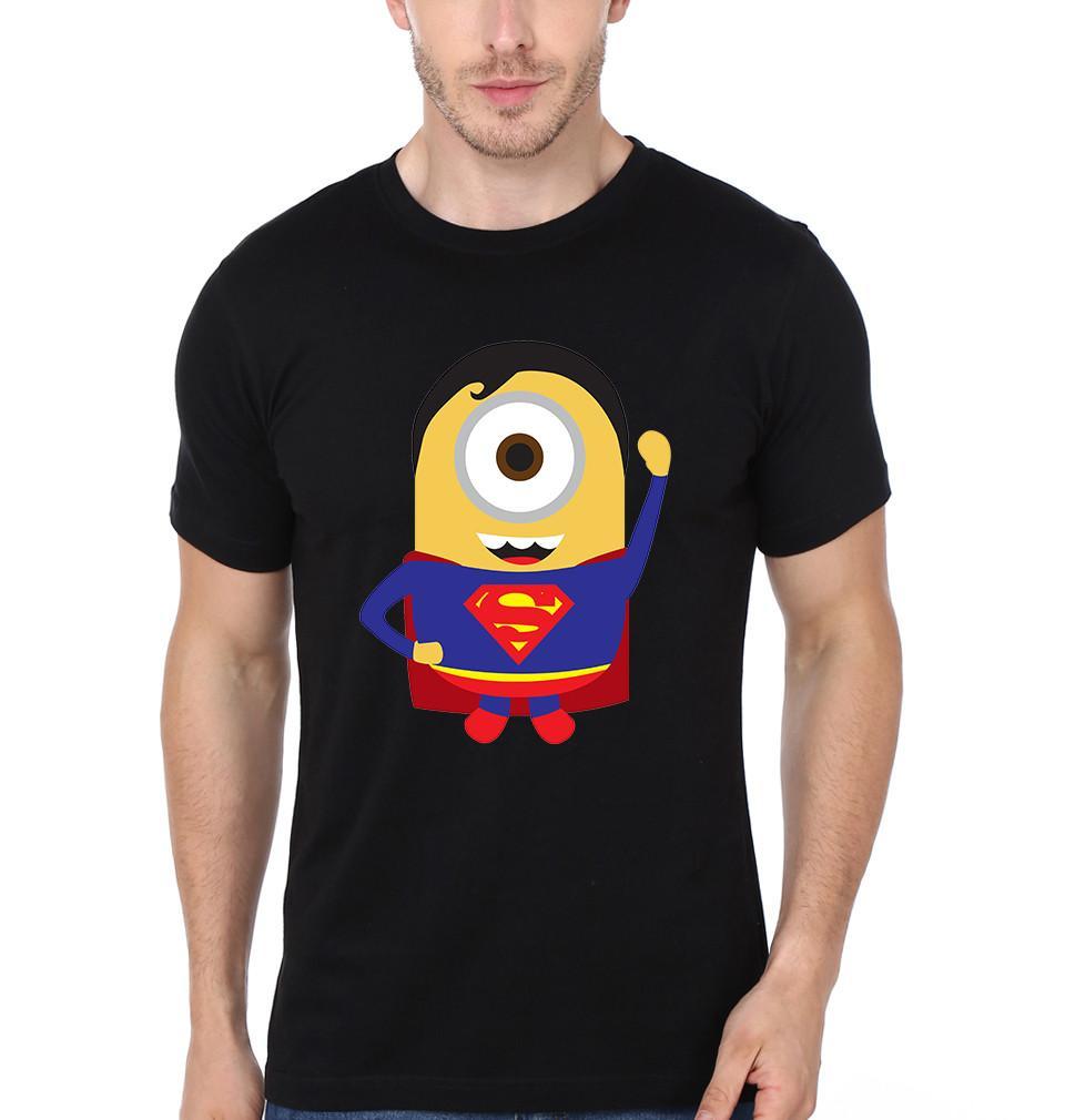 FunkyTradition Black Round Neck Super Minion Half Sleeves T-Shirt