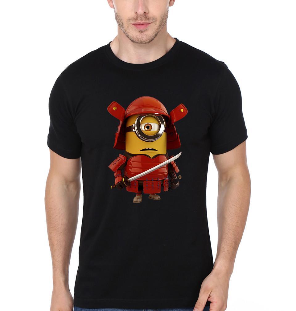 FunkyTradition Black Round Neck Minion The Warrior Half Sleeves T-Shirt