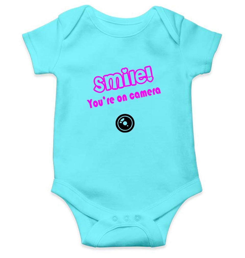 Smile U R On Camera Rompers for Baby Boy- FunkyTradition FunkyTradition
