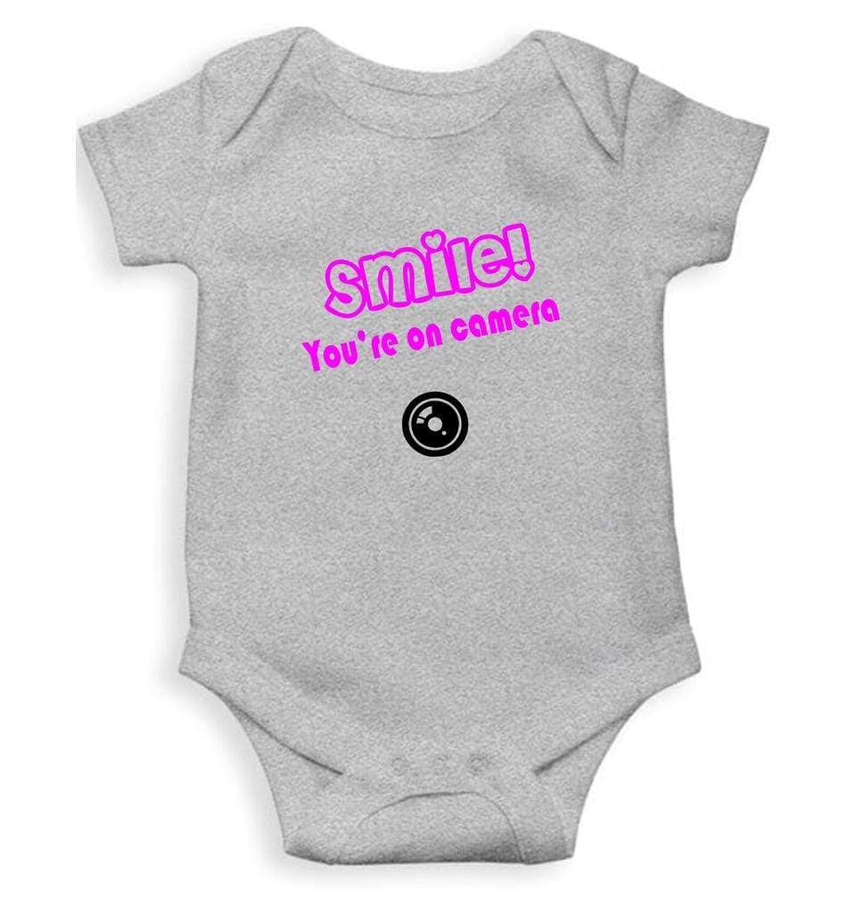 Smile U R On Camera Rompers for Baby Boy- FunkyTradition FunkyTradition