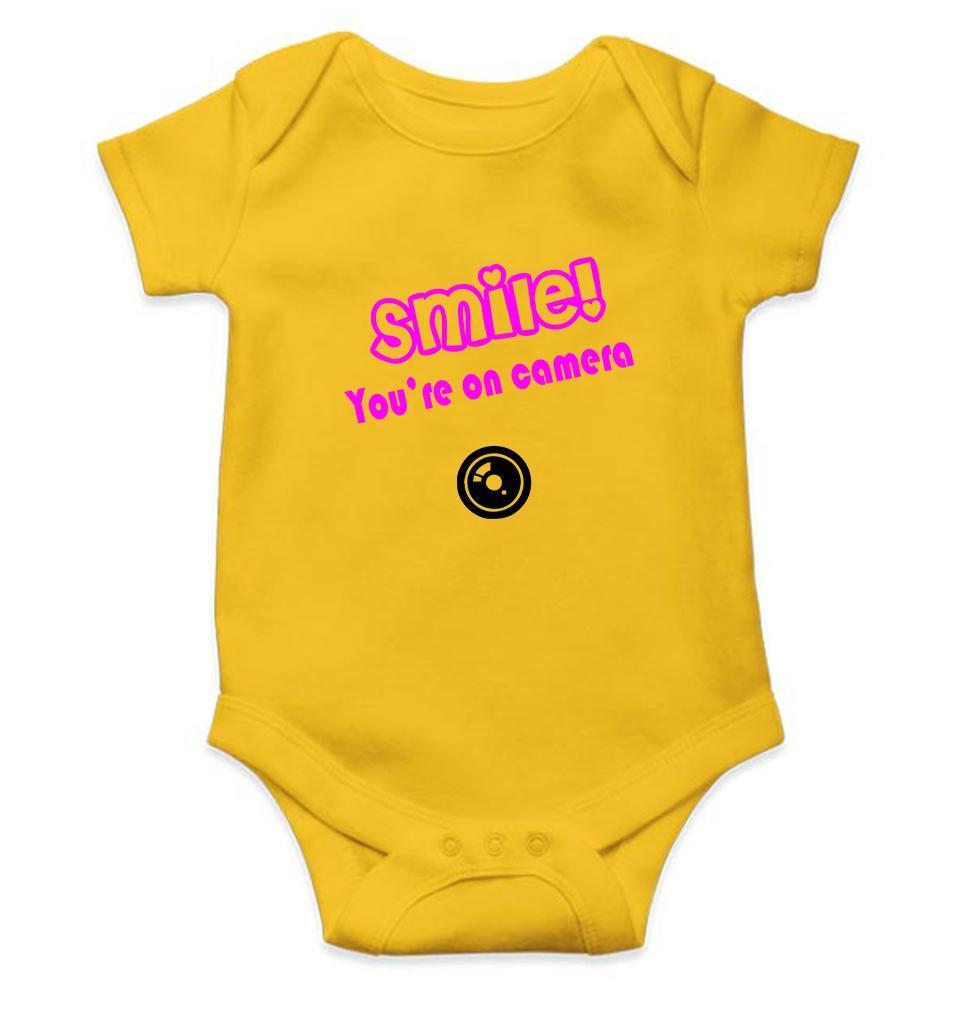 Smile U R On Camera Rompers for Baby Boy- FunkyTradition FunkyTradition