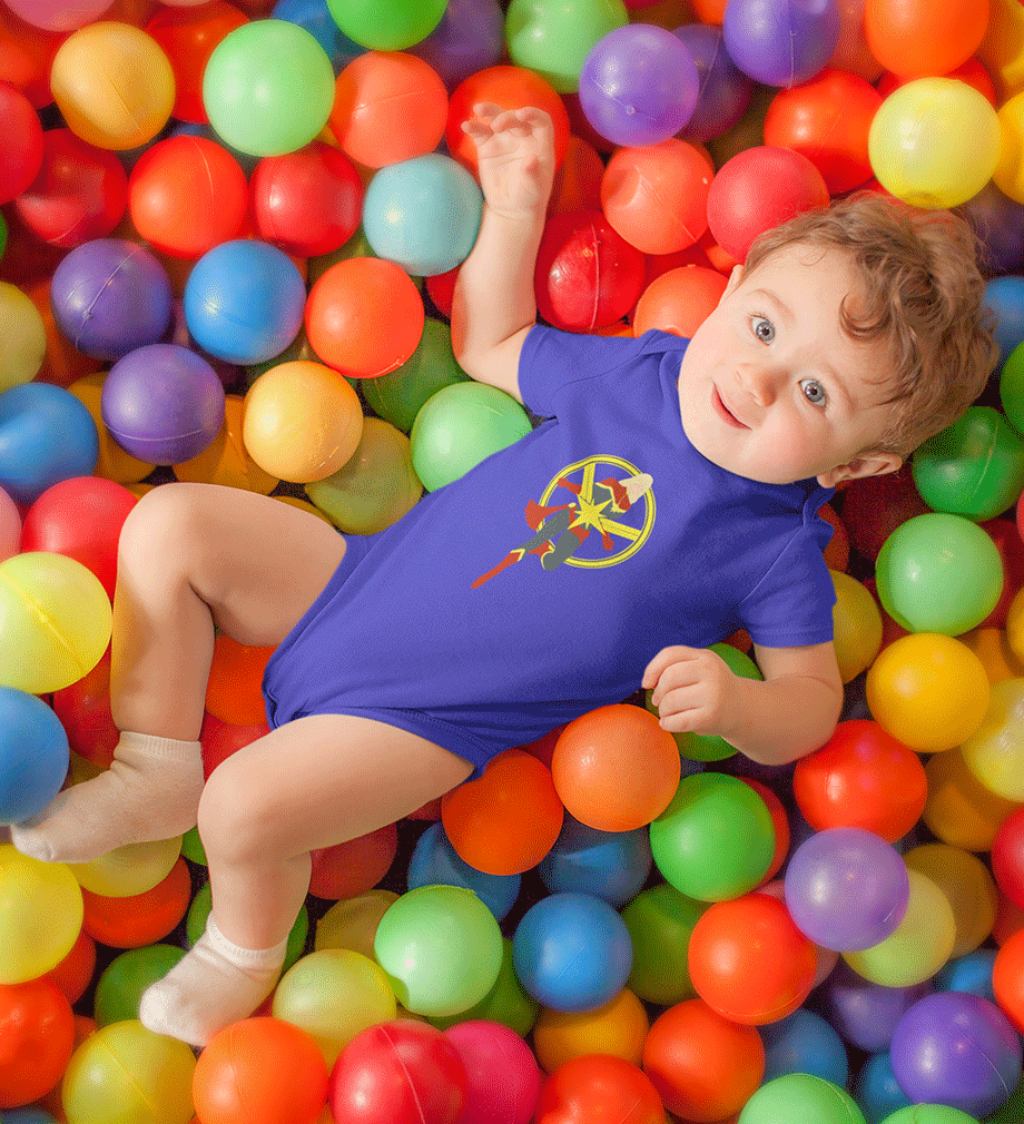 Superpower Captain Marvel Rompers for Baby Boy - FunkyTradition FunkyTradition