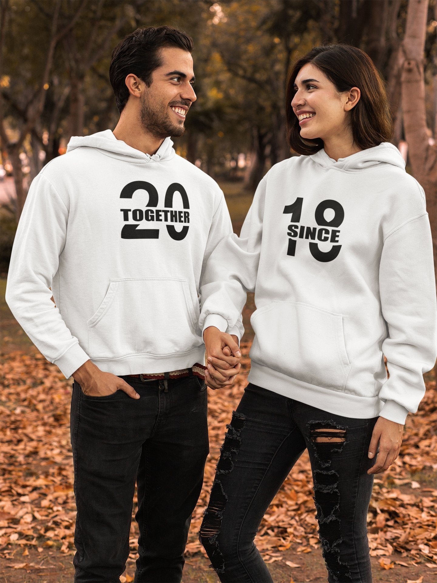 Together Since Couple Hoodie-FunkyTeesClub - Funky Tees Club