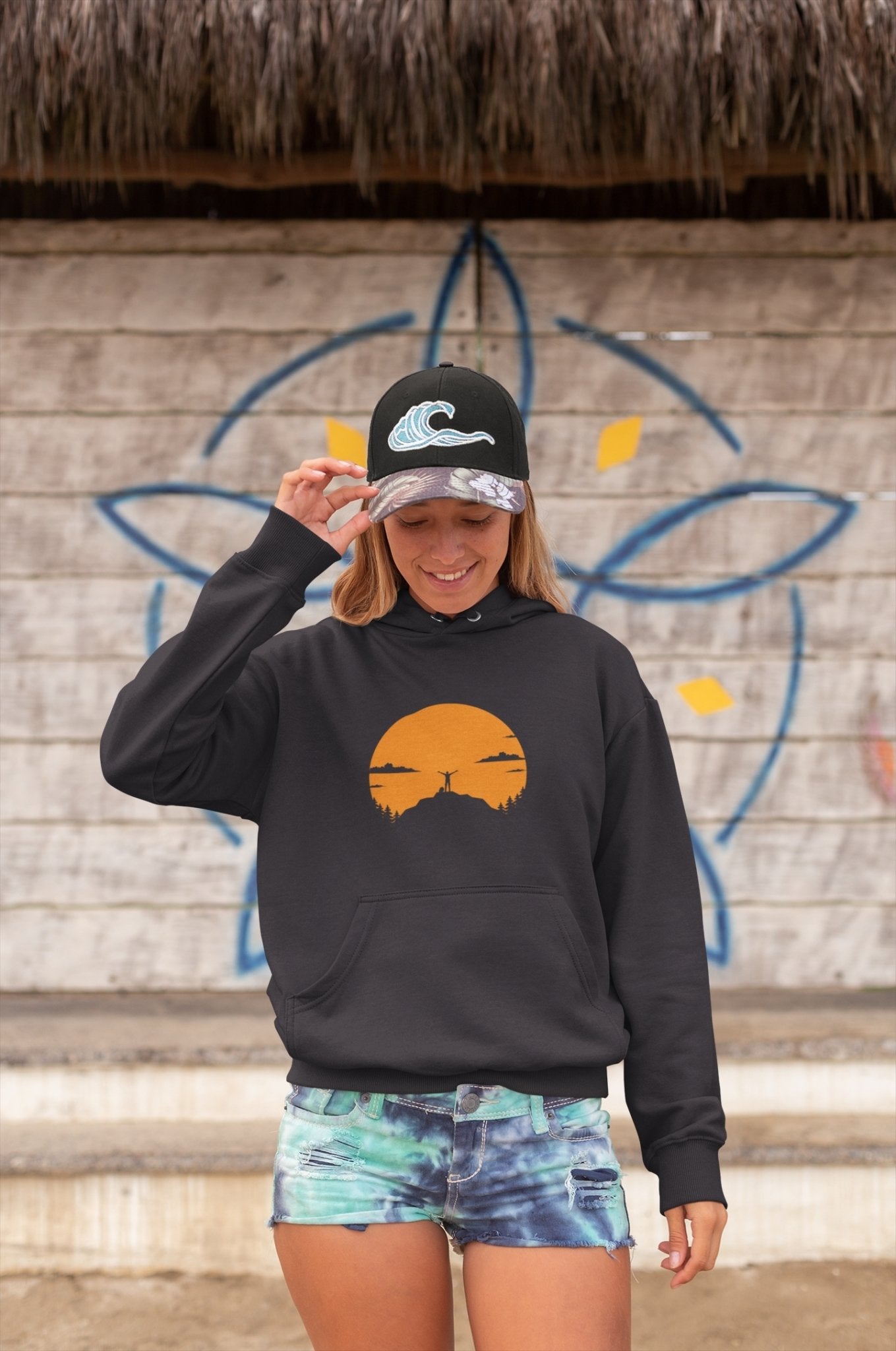 Travel Silhouette Hoodies for Women-FunkyTeesClub - Funky Tees Club