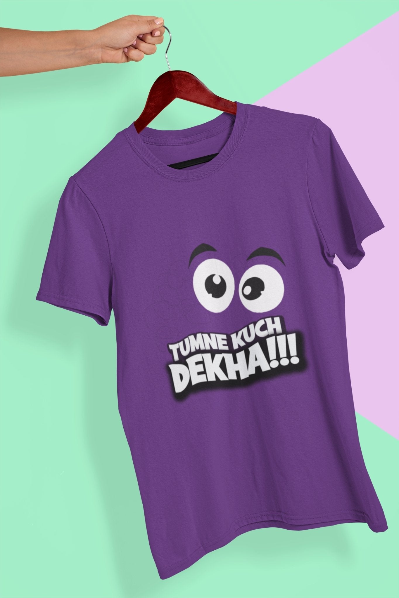 Tumne Kuch Dekha Mens Half Sleeves T-shirt- FunkyTeesClub - Funky Tees Club