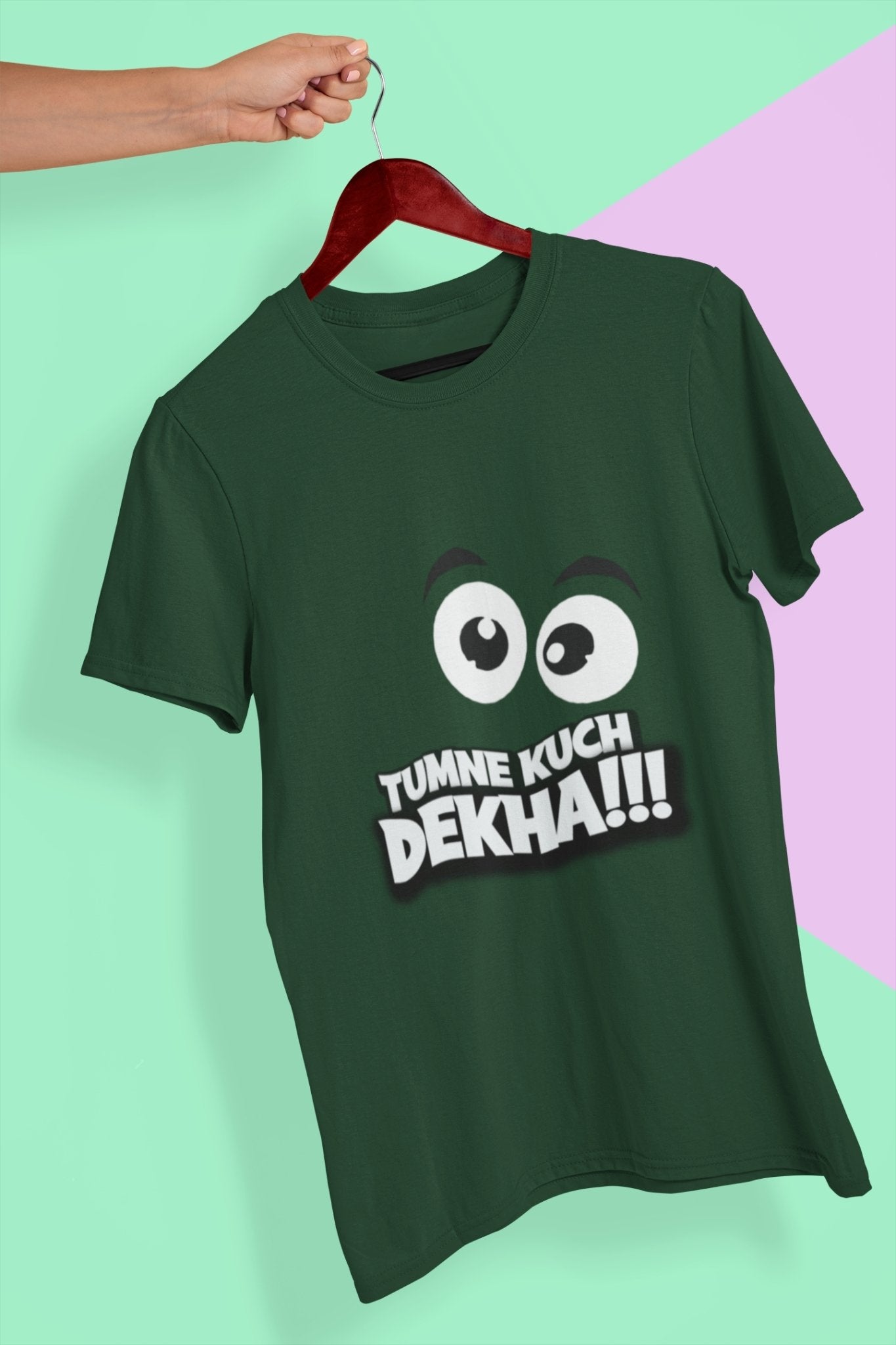 Tumne Kuch Dekha Mens Half Sleeves T-shirt- FunkyTeesClub - Funky Tees Club