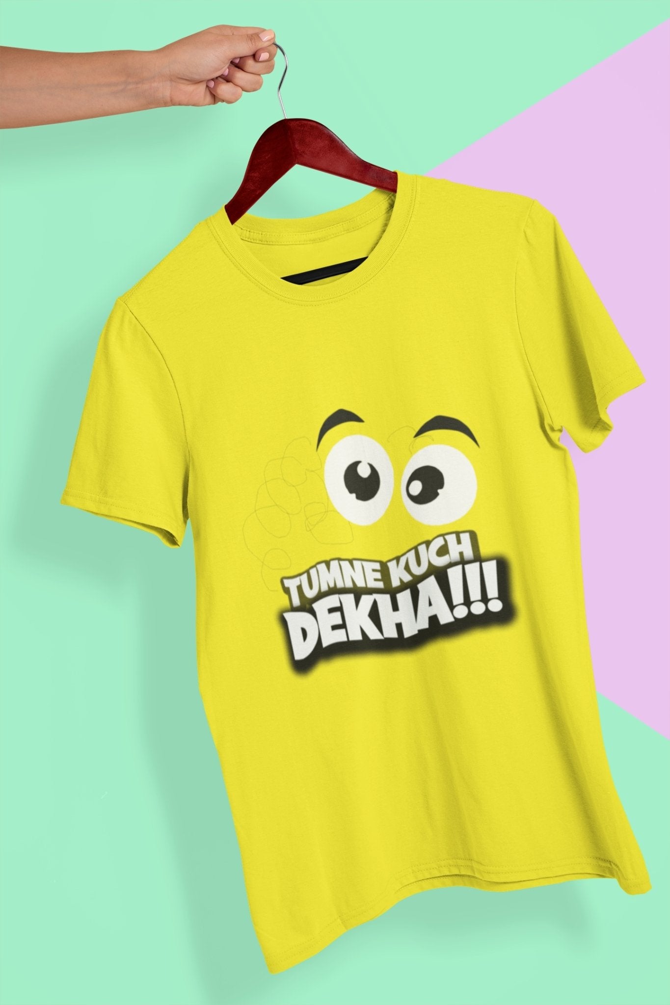 Tumne Kuch Dekha Mens Half Sleeves T-shirt- FunkyTeesClub - Funky Tees Club