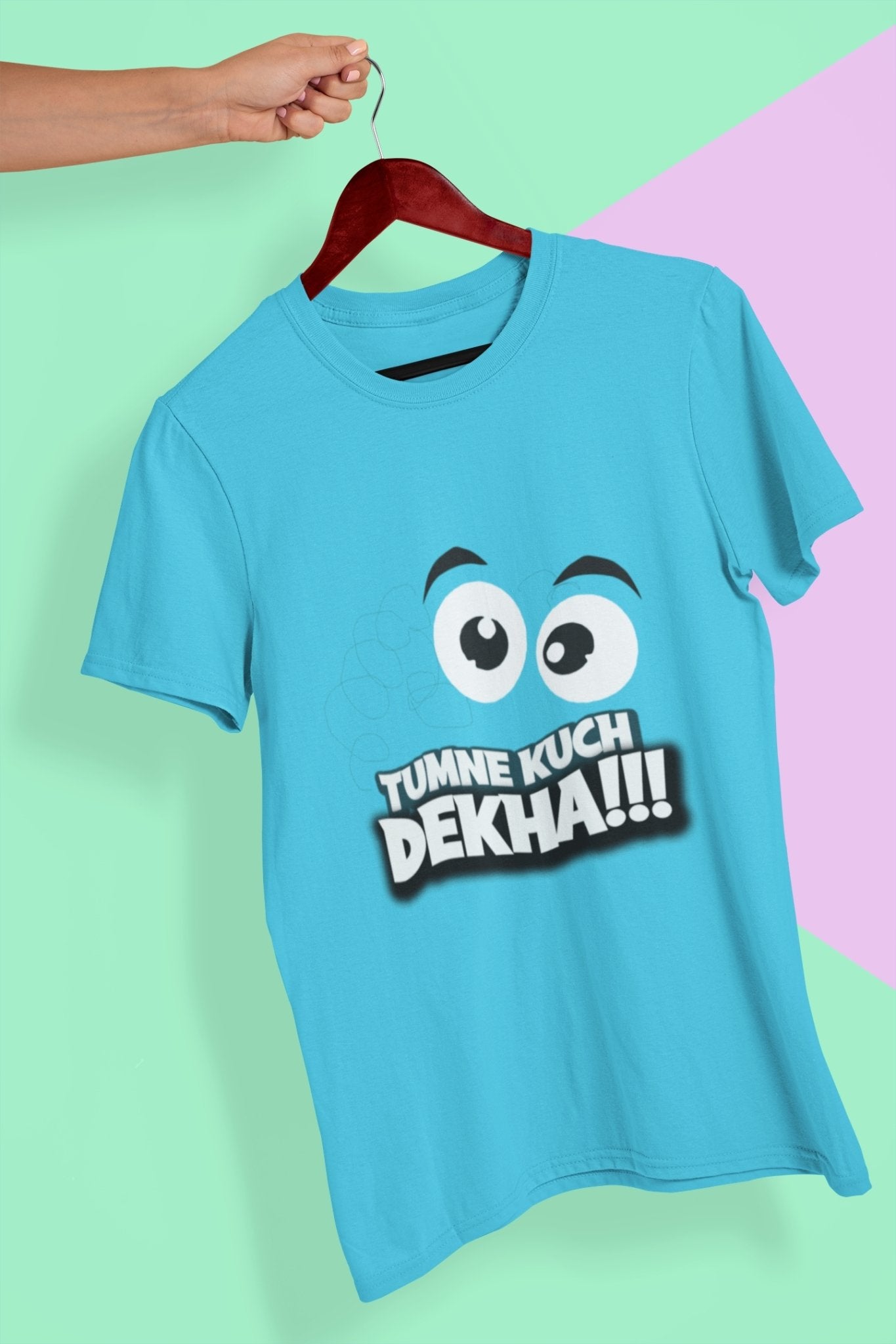 Tumne Kuch Dekha Mens Half Sleeves T-shirt- FunkyTeesClub - Funky Tees Club