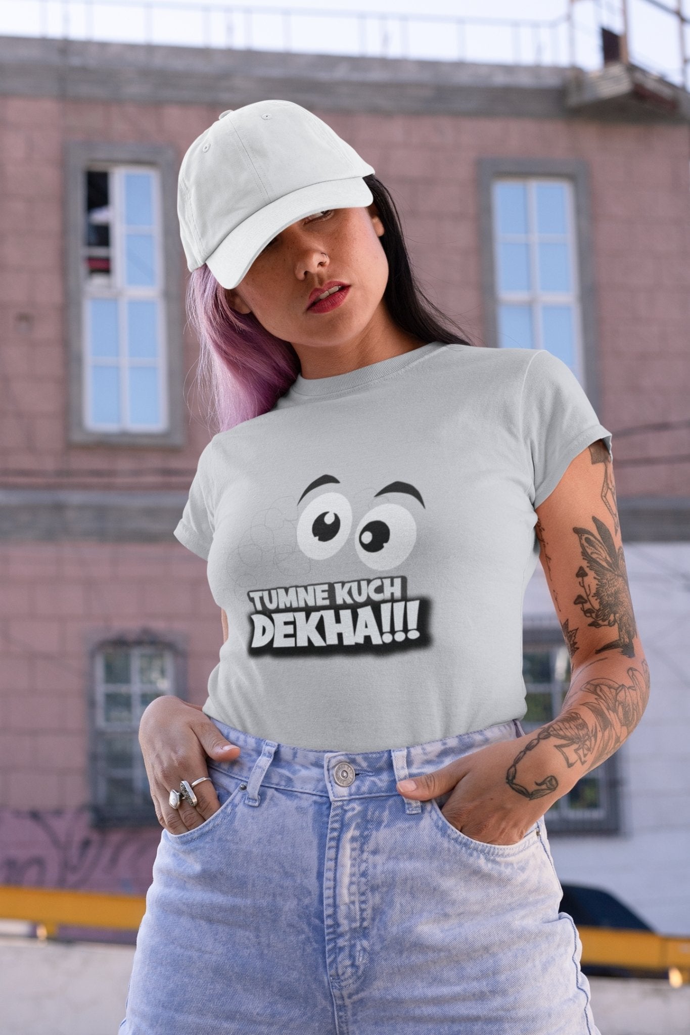 Tumne Kuch Dekha Women Half Sleeves T-shirt- FunkyTeesClub - Funky Tees Club