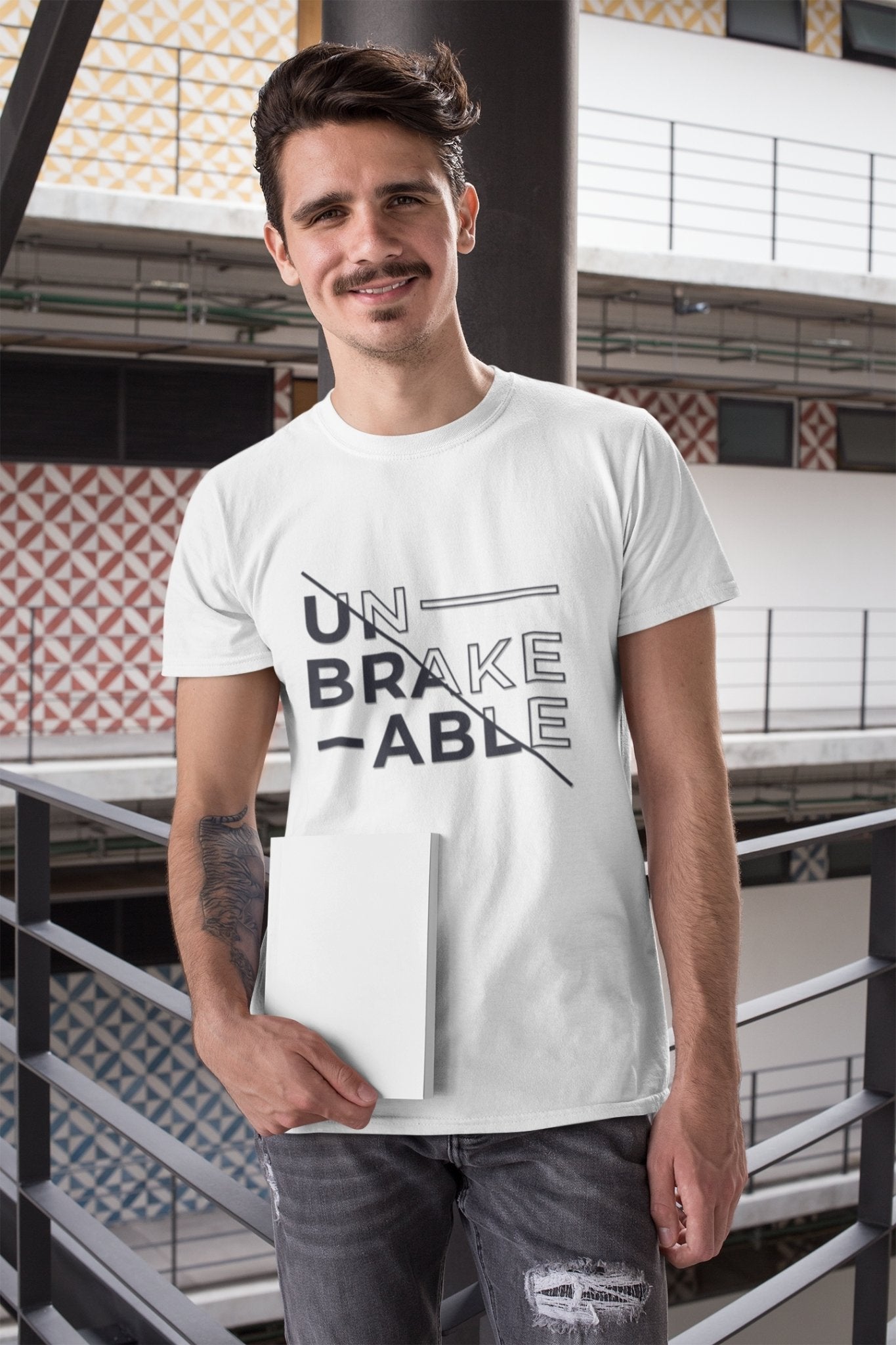 Unbreakable Mens Half Sleeves T-shirt- FunkyTeesClub - Funky Tees Club
