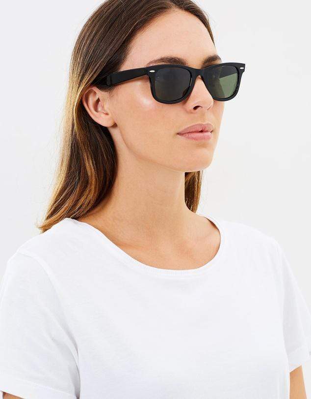 Unisex Black Square Wayfarer Sunglasses-FunkyTradition Premium FunkyTradition
