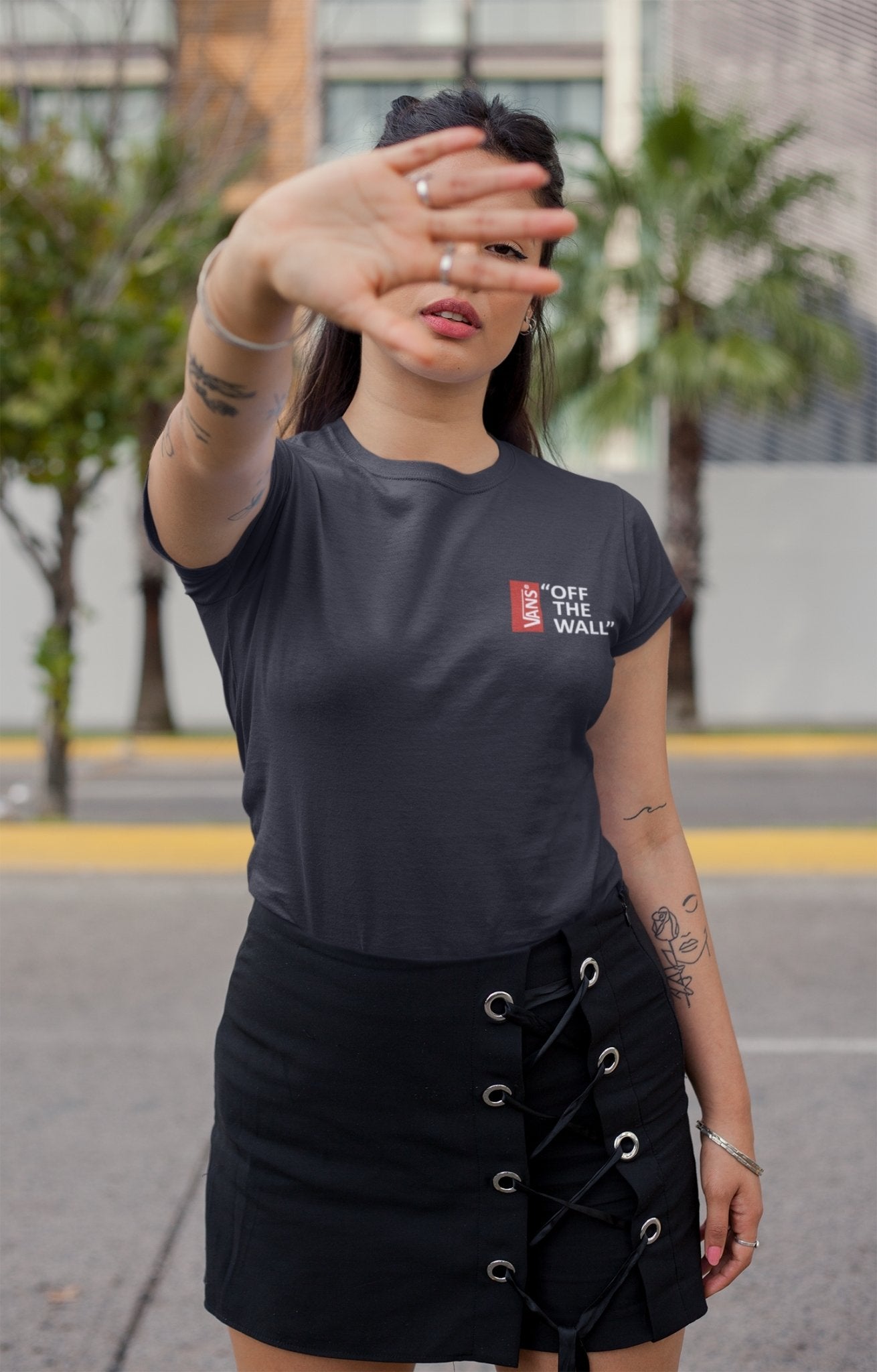 Vans Women Half Sleeves T-shirt- FunkyTeesClub - Funky Tees Club